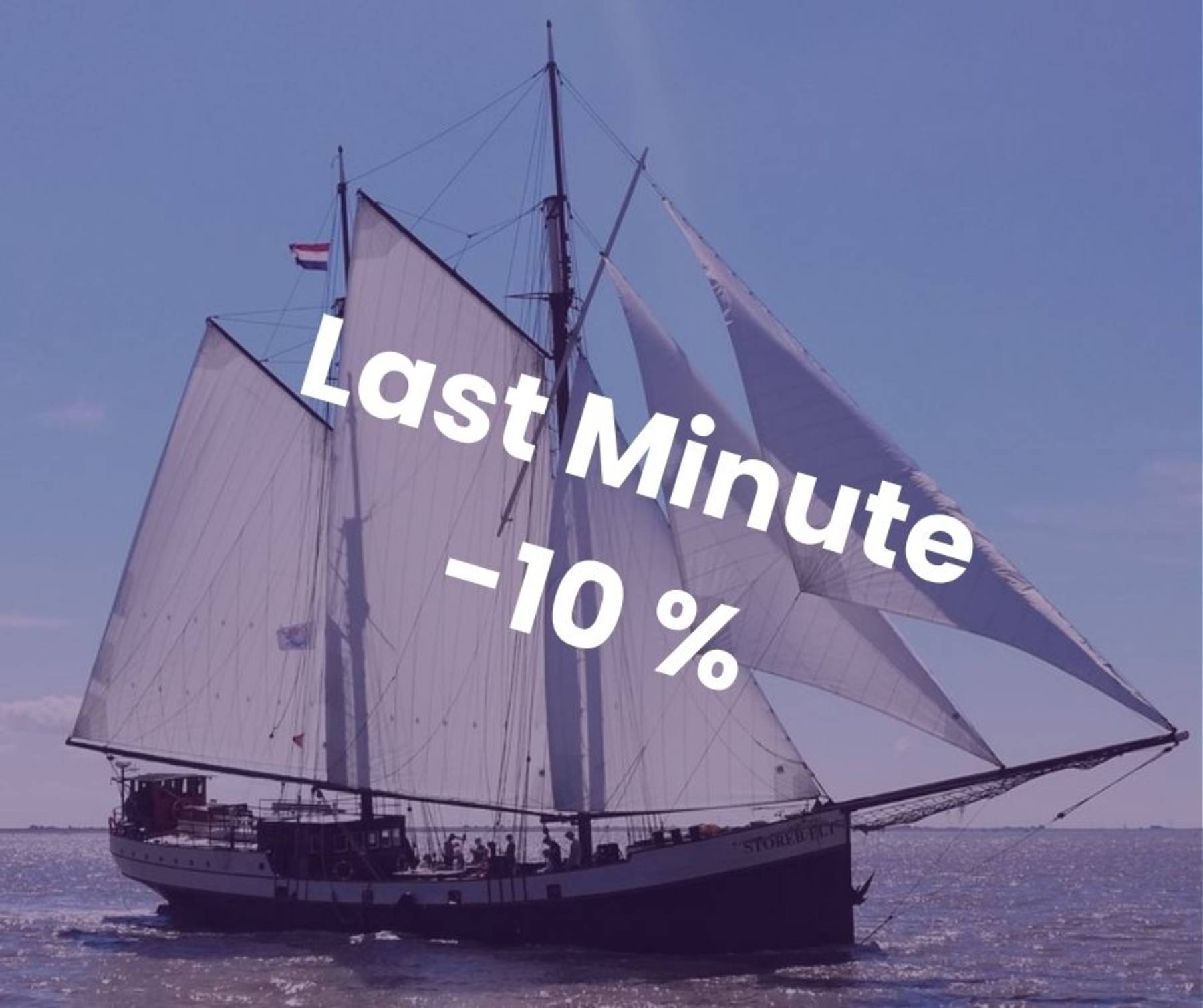 Last Minute Angebot: 6 genussvolle Segeltage ab Harlingen im Weltnaturerbe Wattenmeer und/oder auf dem IJsselmeer an Bord der Storebaelt, noch 1 Bett für Frau verfügbar