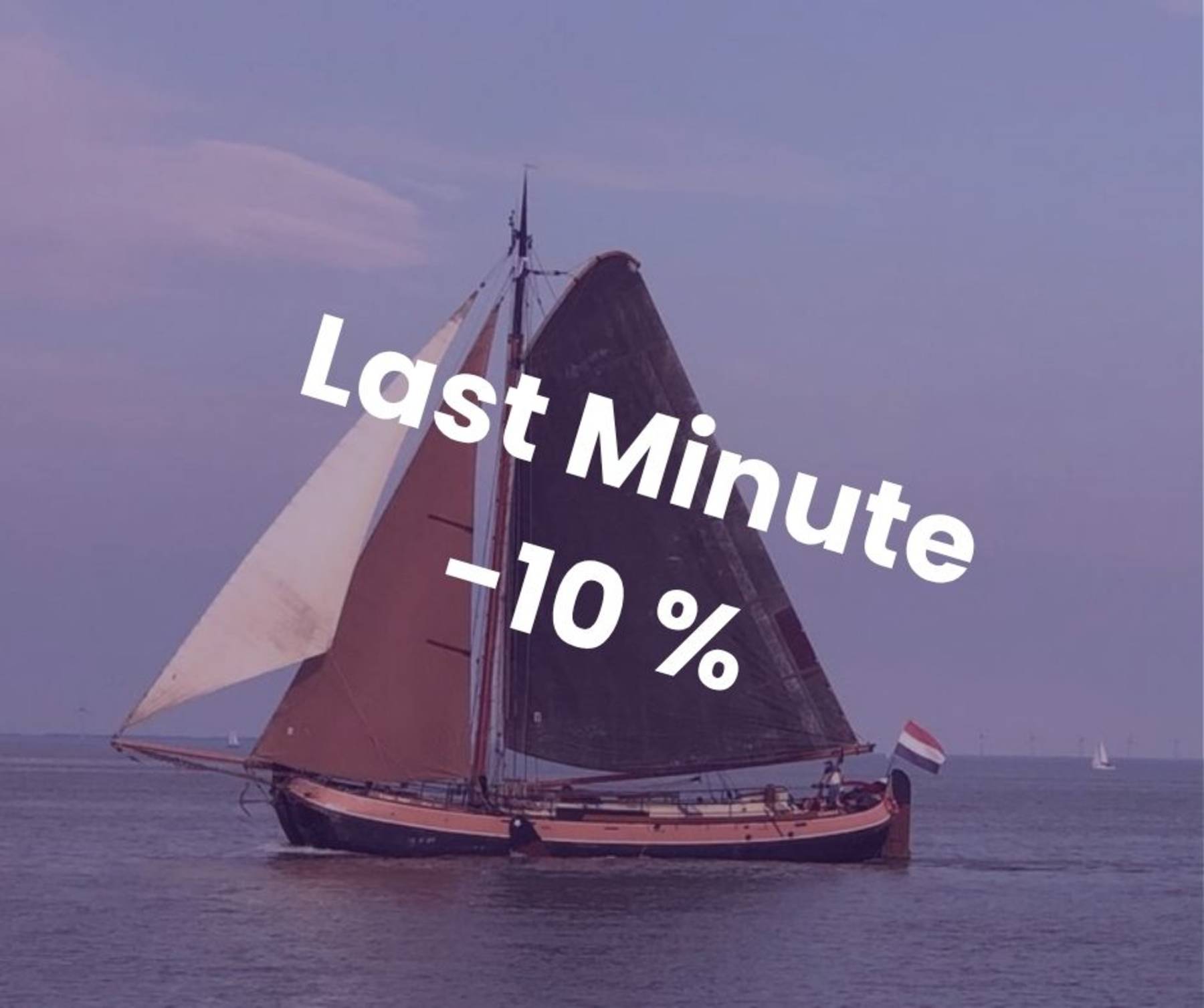 Last Minute: 5-daagse zeilvakantie aan boord van de Kleine Jager vanuit Enkhuizen op het IJsselmeer en/of Waddenzee