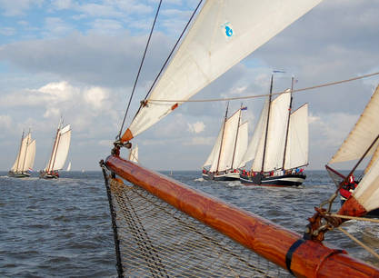 Brandarisrace auf dem Plattbodenschiff Bontekoe ab Harlingen